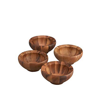 Nambe Yaro Salad Bowls Set of 4